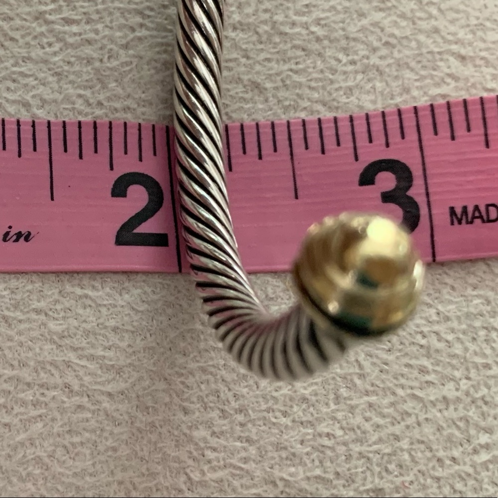 RARE VINTAGE Yurman sapphire gold dome cable bracelet - Picture 8 of 11